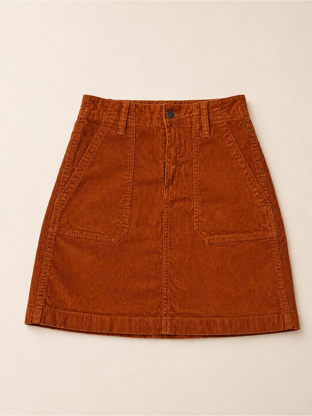 Old Navy Rust Corduroy Mini Skirt Size Small